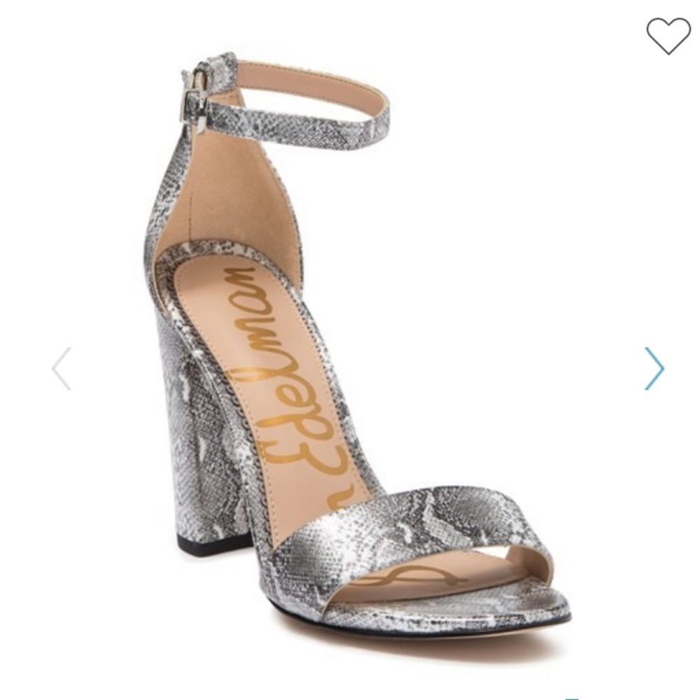 New Sam Edelman Yaro Snake block heel sandal, size 9 - Picture 2 of 10